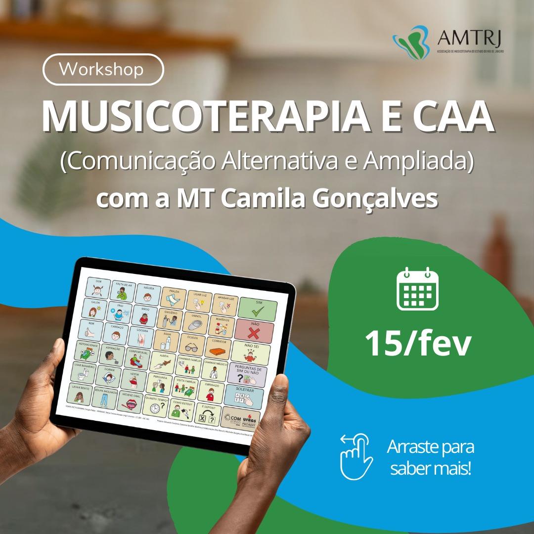 cartaz musicoterapia e caa